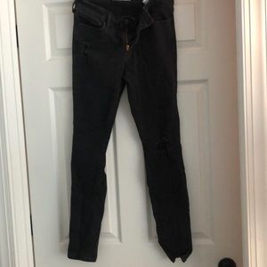 black ripped skinny jeans